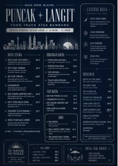 Rooftop Skyline menu template preview