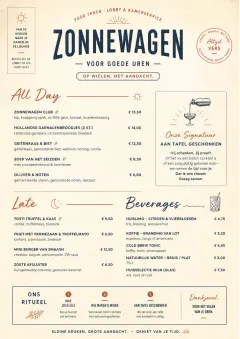 Lobby Service Card menu template preview