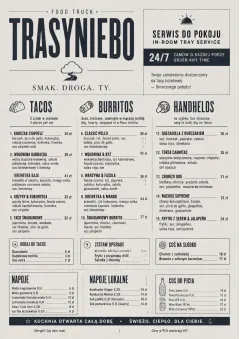 In-Room Tray Service menu template preview