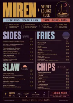 Lounge Velvet menu template preview