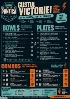 Sports Arena Energy menu template preview