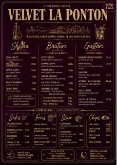 Lounge Velvet menu template preview