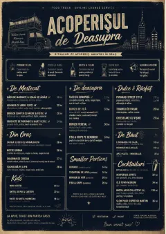 Rooftop Skyline menu template preview