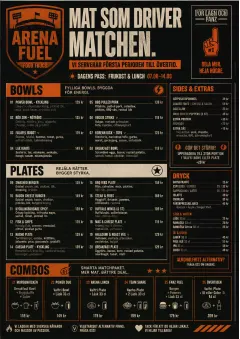 Sports Arena Energy menu template preview
