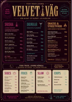 Lounge Velvet menu template preview