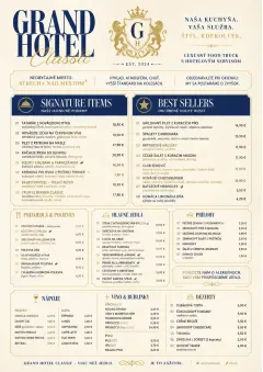 Grand Hotel Classic menu template preview