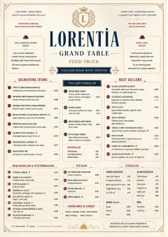 Grand Hotel Classic menu template preview