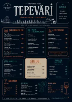 Rooftop Skyline menu template preview