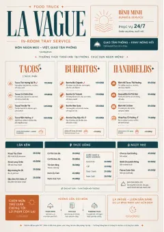 In-Room Tray Service menu template preview