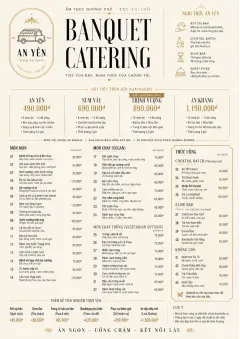 Banquet Catering menu template preview