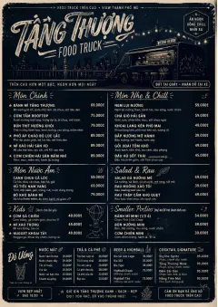 Rooftop Skyline menu template preview