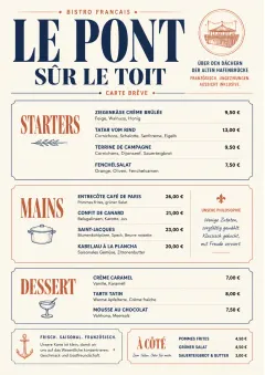 Chef Carte Brève menu template preview