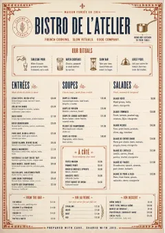Heritage Tradition menu template preview