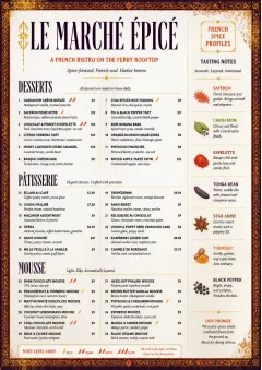 Spice Market Bold menu template preview