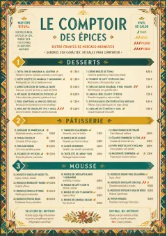 Spice Market Bold menu template preview