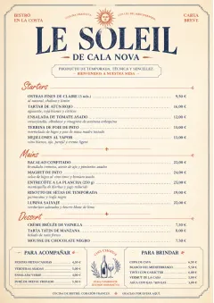 Chef Carte Brève menu template preview