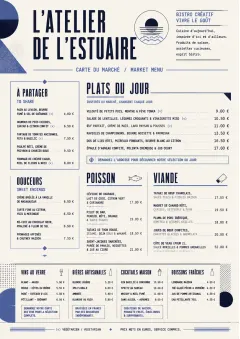 Modern Fusion menu template preview