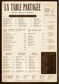 Family Style Feast menu template preview