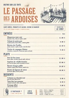 Chef Carte Brève menu template preview