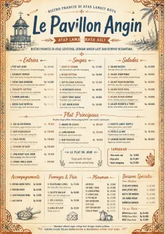 Heritage Tradition menu template preview