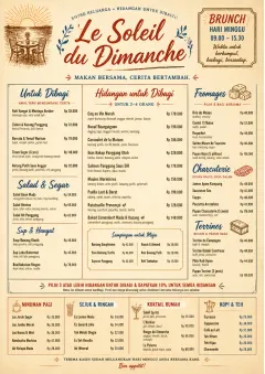 Family Style Feast menu template preview