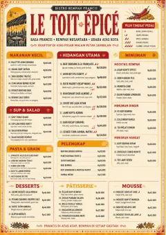 Spice Market Bold menu template preview