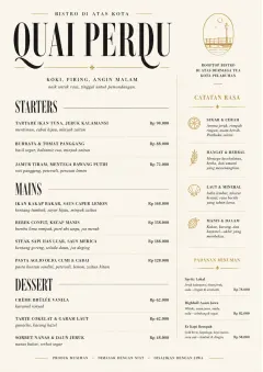 Chef Carte Brève menu template preview