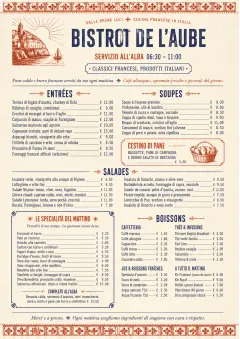 Heritage Tradition menu template preview