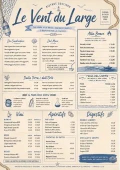 Coastal Regional menu template preview
