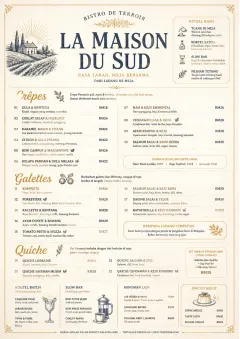 Fine Regional menu template preview