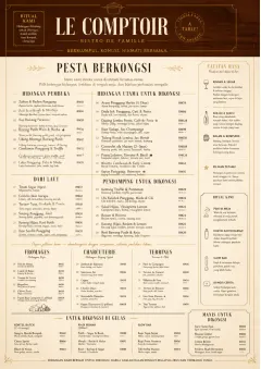 Family Style Feast menu template preview