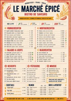 Spice Market Bold menu template preview