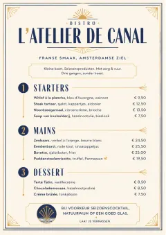 Chef Carte Brève menu template preview