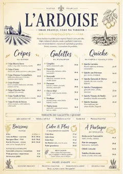 Fine Regional menu template preview
