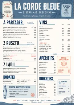 Coastal Regional menu template preview