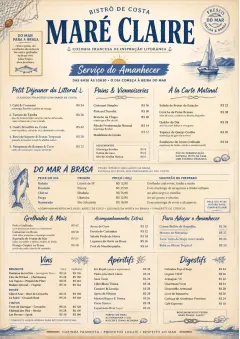Coastal Regional menu template preview