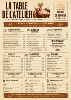 Family Style Feast menu template preview