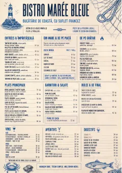 Coastal Regional menu template preview