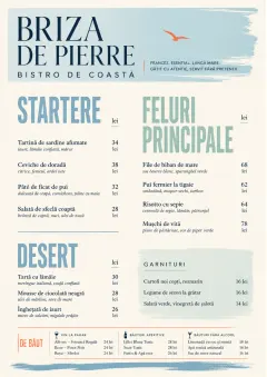 Chef Carte Brève menu template preview