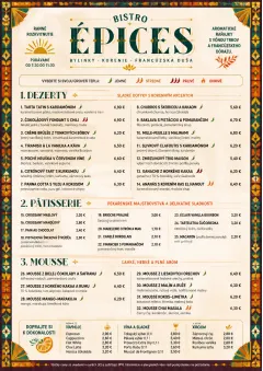 Spice Market Bold menu template preview
