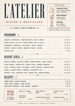 Chef Carte Brève menu template preview