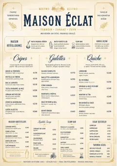 Fine Regional menu template preview
