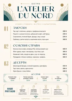 Chef Carte Brève menu template preview