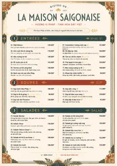 Heritage Tradition menu template preview