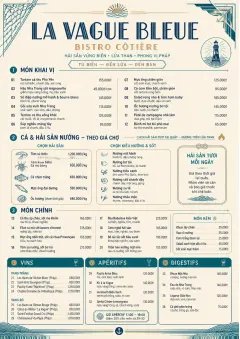 Coastal Regional menu template preview