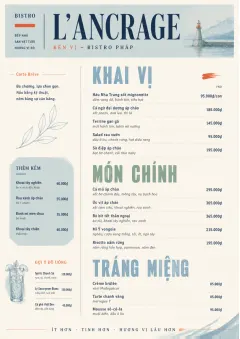 Chef Carte Brève menu template preview