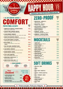 Diner Comfort menu template preview