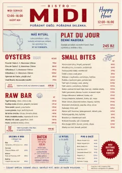 Bistro Midi menu template preview
