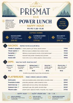 Power Lunch menu template preview