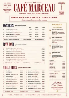 Bistro Midi menu template preview